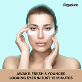 Rejusure Eye Serum Mask and Under Eye Pads Combo | Reduces Fine Lines, Dark Circles & Puffy Eyes | For Men & Women (Eye Brightening Serum Mask – 1 Mask + Under Eye Pads Collagen – 5 Pads)